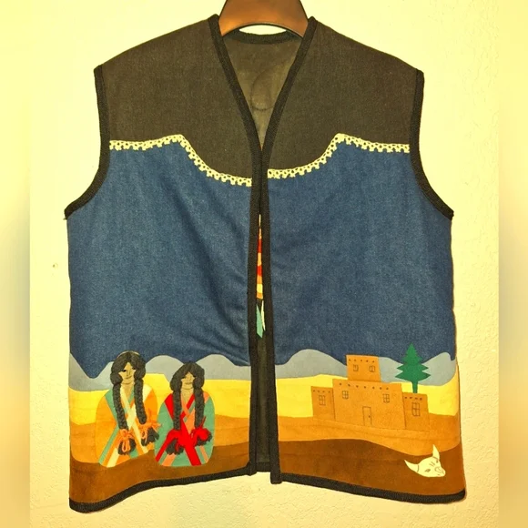 Handmade Native American Southwestern Vest Size Medium - Picture 1 of 10